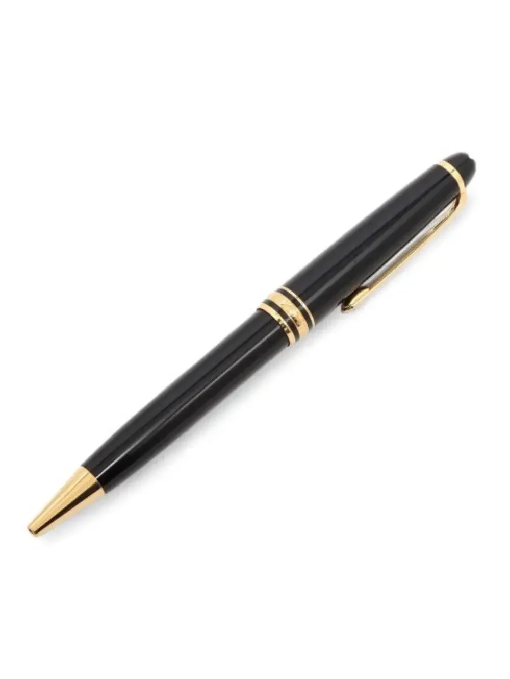 Montblanc Gold Finish Meisterstuck Classique Luxury Ballpoint Pen Resin Black